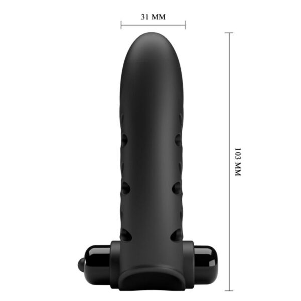 PRETTY LOVE - COUVERCLE DE DOIGT VIBRATEUR LAPIN NOIR VANCE - – Image 7