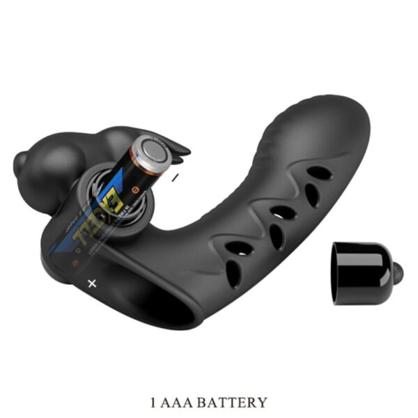 PRETTY LOVE - COUVERCLE DE DOIGT VIBRATEUR LAPIN NOIR VANCE - – Image 4