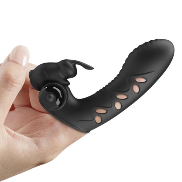 PRETTY LOVE - COUVERCLE DE DOIGT VIBRATEUR LAPIN NOIR VANCE - – Image 6