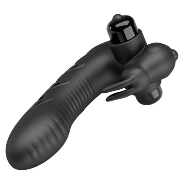 PRETTY LOVE - COUVERCLE DE DOIGT VIBRATEUR LAPIN NOIR VANCE - – Image 2