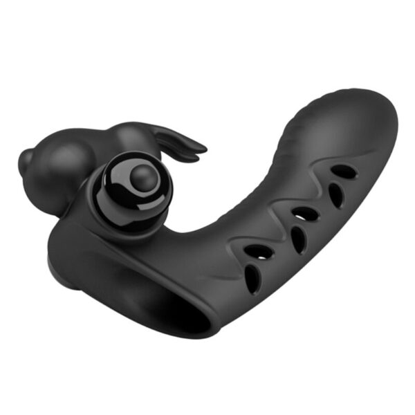 PRETTY LOVE - COUVERCLE DE DOIGT VIBRATEUR LAPIN NOIR VANCE - – Image 3