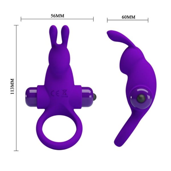 PRETTY LOVE - ANNEAU VIBRATEUR I RABBIT POUR PÉNIS VIOLET - – Image 6