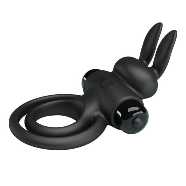 PRETTY LOVE - ANNEAU DE LAPIN VIBRATOR III POUR PÉNIS NOIR - – Image 4