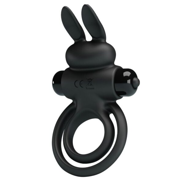 PRETTY LOVE - ANNEAU DE LAPIN VIBRATOR III POUR PÉNIS NOIR - – Image 2