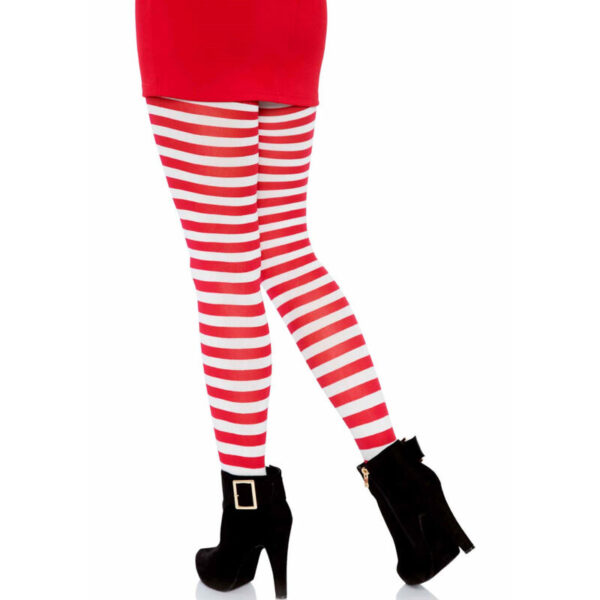 LEG AVENUE - COLLANTS  RAYURES BLANC/ROUGE - – Image 5
