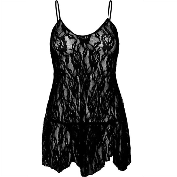 LEG AVENUE - CHEMISE DENTELLE FLEURIE - – Image 3