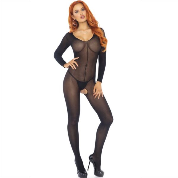 LEG AVENUE - BODYSTOCKING MANCHES LONGUES NOIR - – Image 4