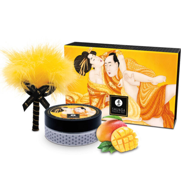SHUNGA - KIT DE POUDRE DE MASSAGE COMESTIBLE MANGUE -