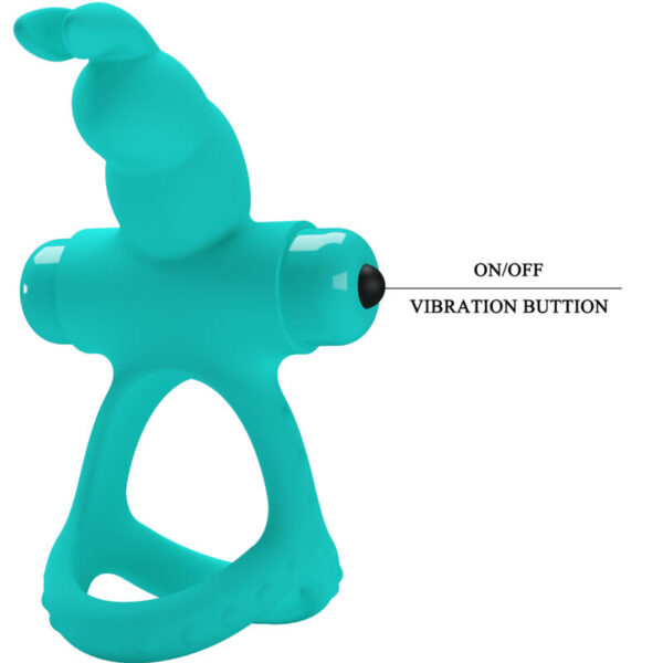 PRETTY LOVE - ANNEAU VIBRATEUR LAPIN VERT FIGGY - – Image 6