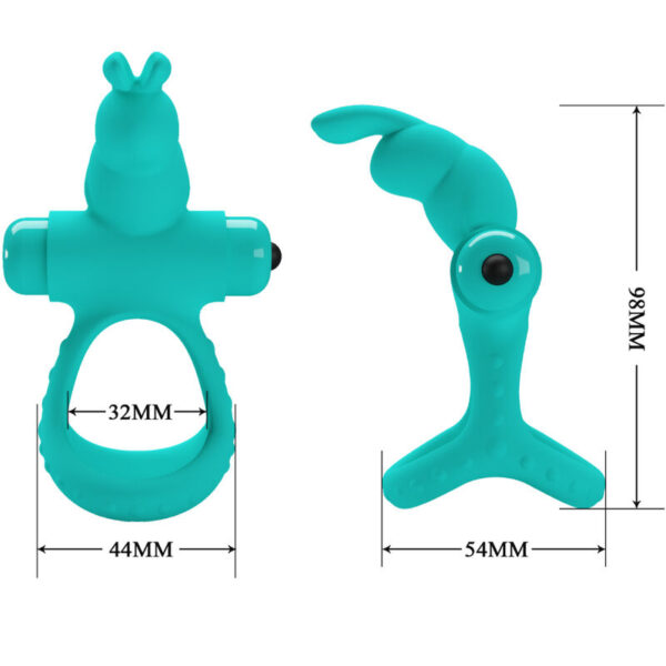 PRETTY LOVE - ANNEAU VIBRATEUR LAPIN VERT FIGGY - – Image 4
