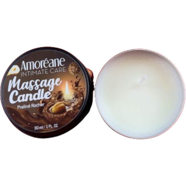 AMOREANE - BOUGIE DE MASSAGE ROCHER PRALINE 30 ML - – Image 2