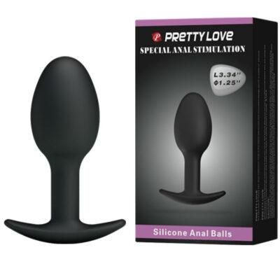 PRETTY LOVE - PLUG ANAL EN SILICONE 6.5 CM NOIR -