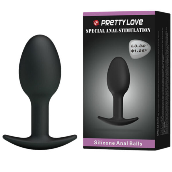 PRETTY LOVE - PLUG ANAL EN SILICONE 6.5 CM NOIR -