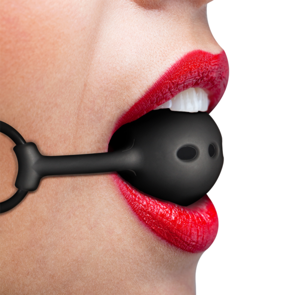 FETISH SUBMISSIVE BONDAGE - BÂILLON À BOULE EN SILICONE RESPIRANT - – Image 2