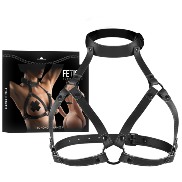 FETISH SUBMISSIVE BONDAGE - HARNAIS POITRINE RÉGLABLE -