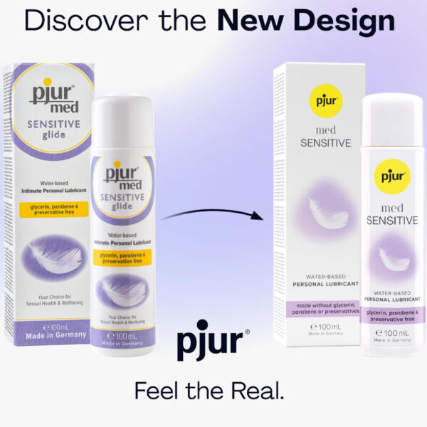 PJUR - MED LUBRIFIANT BASE D'EAU SENSITIVE GLIDE 100 ML - – Image 2