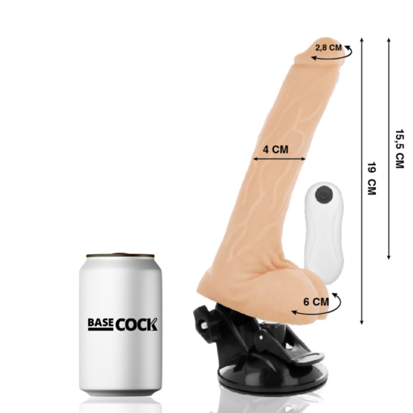 BASECOCK - VIBRATEUR NATUREL RÉALISTE TÉLÉCOMMANDE 19 CM -O- 4 CM - – Image 2