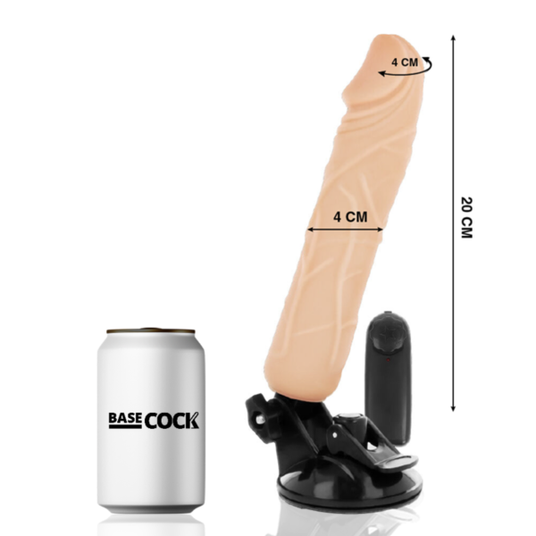 BASECOCK - VIBRATEUR TÉLÉCOMMANDE NATUREL RÉALISTE 20 CM -O- 4 CM - – Image 2