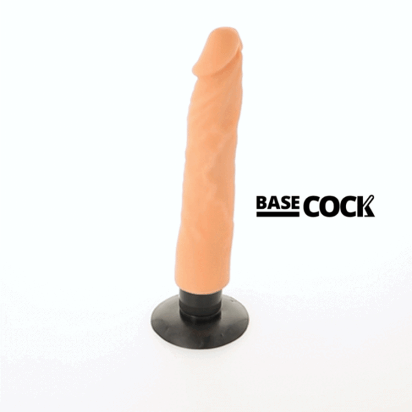 BASECOCK - VIBRATEUR RÉALISTE 2-1 NATUREL 20 CM -O- 4 CM -