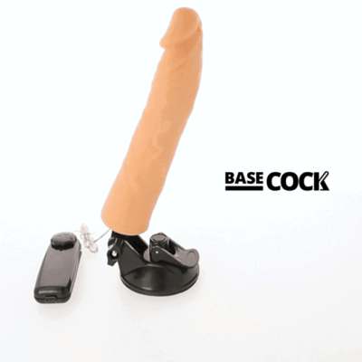 BASECOCK - VIBRATEUR RÉALISTE TÉLÉCOMMANDE NATUREL 21 CM -O- 4 CM -