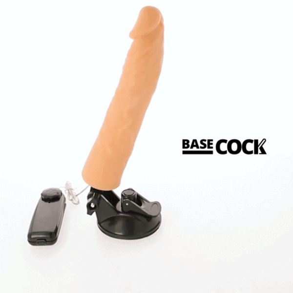 BASECOCK - VIBRATEUR RÉALISTE TÉLÉCOMMANDE NATUREL 21 CM -O- 4 CM -
