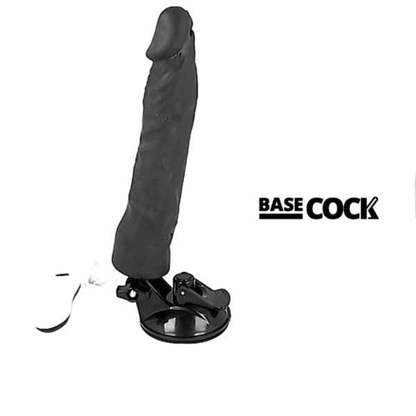 BASECOCK - VIBRATEUR RÉALISTE TÉLÉCOMMANDE NOIR 21 CM -O- 4 CM -