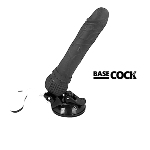 BASECOCK - VIBRATEUR RÉALISTE TÉLÉCOMMANDE NOIR 19.5 CM -O- 4 CM -