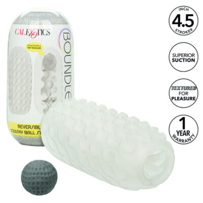 CALIFORNIA EXOTICS - BOUNDLESS RÉVERSIBLE SQUISHY BALL STROKE JAUNE -