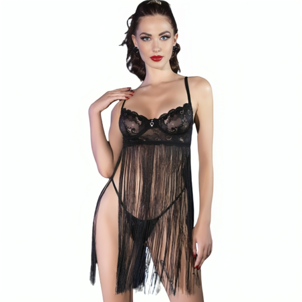 CHILIROSE - CR 4496 BABYDOLL NOIR L/XL -
