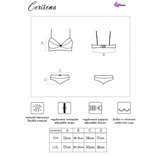 LIVCO CORSETTI FASHION - CERISEMA LC 21005 SOUTIEN-GORGE + CULOTTE CORAIL - – Image 5