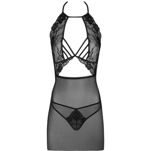 LIVCO CORSETTI FASHION - MALVIAMI LC 90625 CHEMISE + CULOTTE NOIR - – Image 3