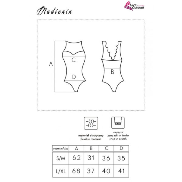 LIVCO CORSETTI FASHION - MUDIENIN LC 90654 CORPS NOIR L/XL - – Image 5