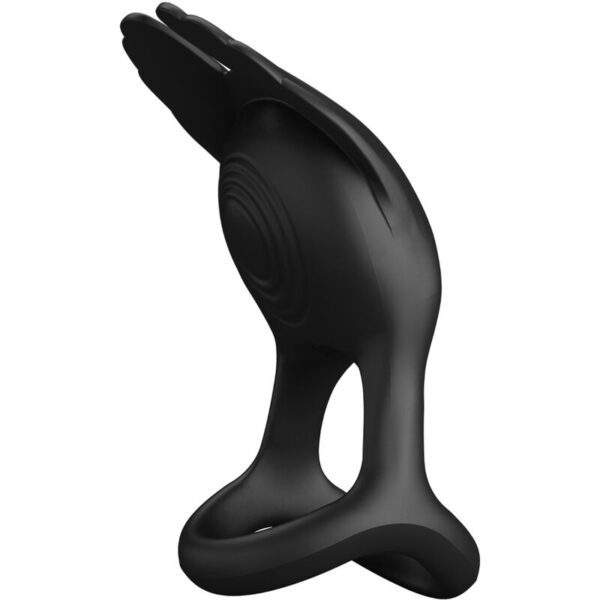 PRETTY LOVE - ANNEAU PÉNIS VIBRANT 7 VIBRATIONS SILICONE NOIR - – Image 2