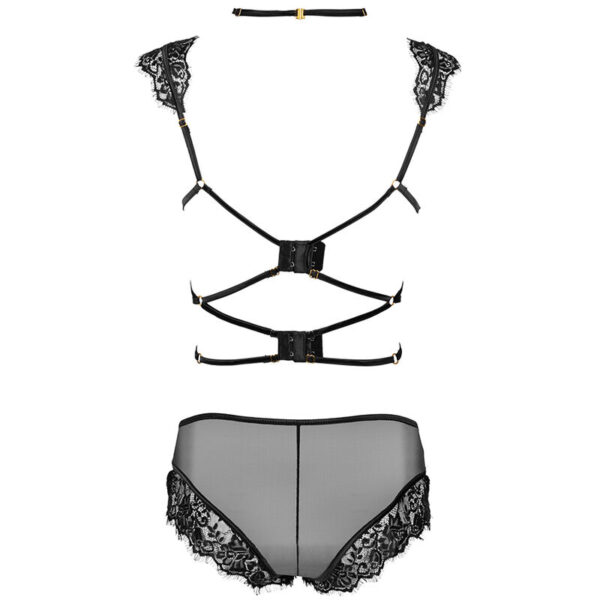 LIVCO CORSETTI FASHION - PALMENOM LC 90614 SOUTIEN-GORGE + CULOTTE NOIR L/XL - – Image 4