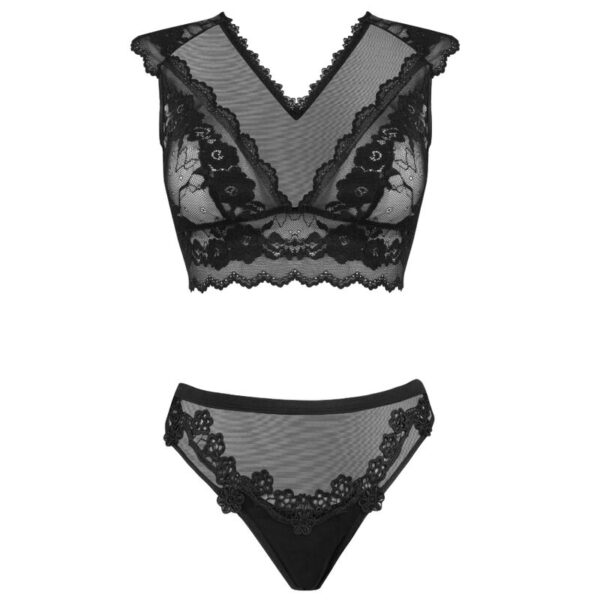 LIVCO CORSETTI FASHION - TIMOSAN LC 90631 SOUTIEN-GORGE + CULOTTE NOIR - – Image 3