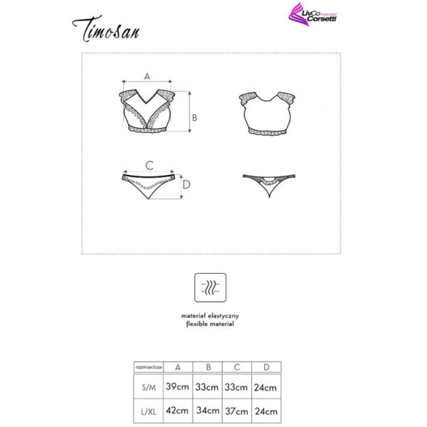 LIVCO CORSETTI FASHION - TIMOSAN LC 90631 SOUTIEN-GORGE + CULOTTE NOIR L/XL - – Image 7