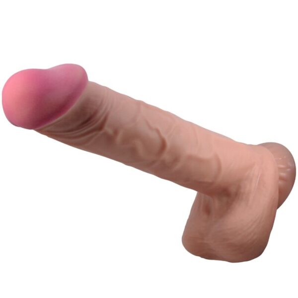 PRETTY LOVE - SÉRIE SLIDING SKIN GODE RÉALISTE AVEC VENTOUSE SLIDING SKIN MARRON 26 CM -