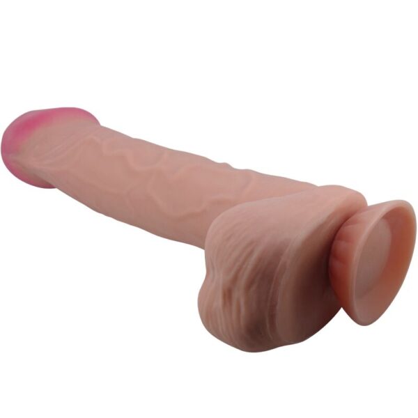 PRETTY LOVE - SÉRIE SLIDING SKIN GODE RÉALISTE AVEC VENTOUSE SLIDING SKIN MARRON 26 CM - – Image 2