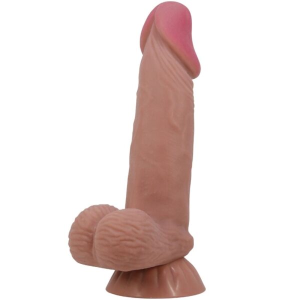 PRETTY LOVE - SÉRIE SLIDING SKIN GODE RÉALISTE AVEC VENTOUSE COULISSANTE PEAU BRUN 19,4 CM - – Image 2