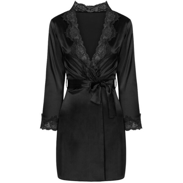 LIVCO CORSETTI FASHION - JACQUELINE LC 90249 ROBE DE CHAMBRE + CHEMISE + CULOTTE NOIR L/XL - – Image 7