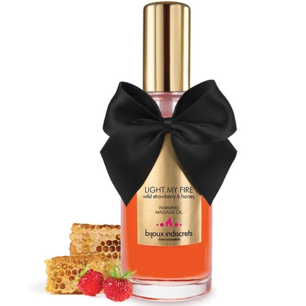 BIJOUX - HUILE DE MASSAGE EFFET CHALEUR ARÔME FRAISE - – Image 2