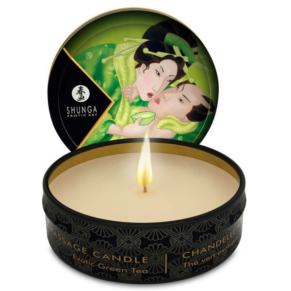 SHUNGA - MINI CARESSE À LA BOUGIE DE MASSAGE T VERT 30 ML -