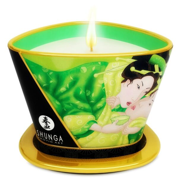 SHUNGA - MINI CARESSE À LA BOUGIE DE MASSAGE T VERT 170 ML -