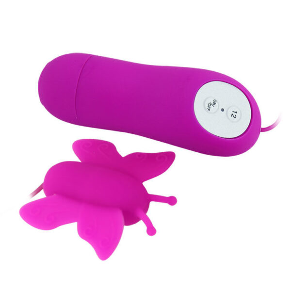 BAILE - LOVE EGGS STIMULATEUR DE CLITORIS PAPILLON 12 VITESSES TÉLÉCOMMANDE LILAS - – Image 2
