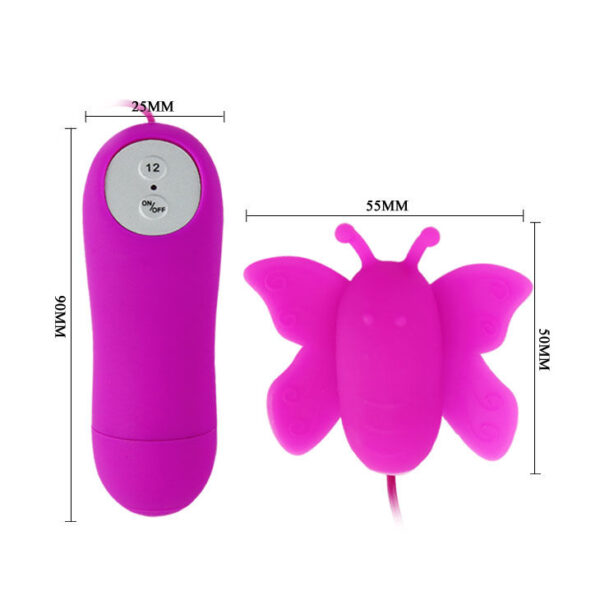 BAILE - LOVE EGGS STIMULATEUR DE CLITORIS PAPILLON 12 VITESSES TÉLÉCOMMANDE LILAS - – Image 4
