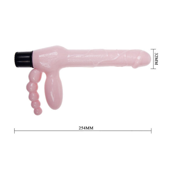 BAILE - HARNAIS SANS CORDE TPR AVEC VIBRATION ET STIMULATION ANAL 25.4 CM - – Image 6
