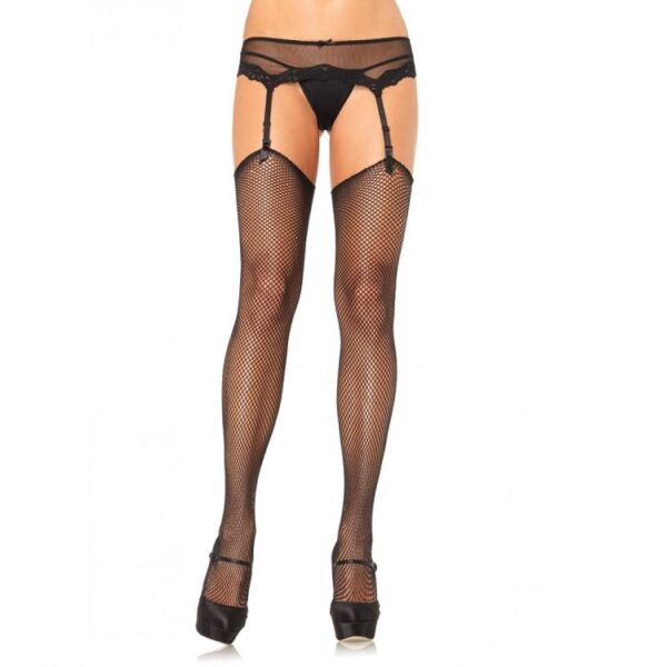 LEG AVENUE - BAS NET SANS SILICONE AUTO-ADHÉSIF SUPÉRIEUR -