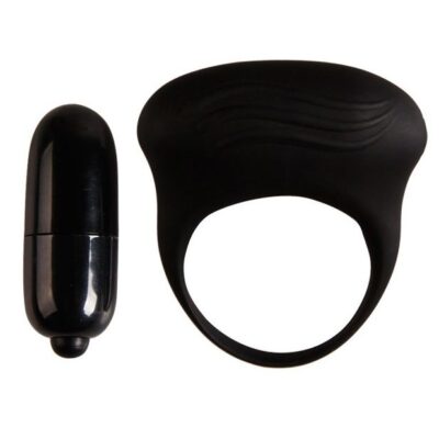 PRETTY LOVE - ANNEAU VIBRATEUR NOIR BERTRAM -