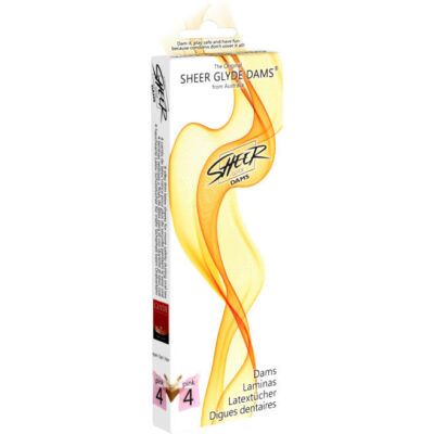 SHEER GLYDE - DAMS LAMINAS LATEX SEXE ORAL FRAISE -