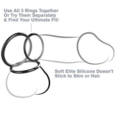 FANTASY C-RINGZ - SILICONE 3 ANNEAUX STAMINA SET -
